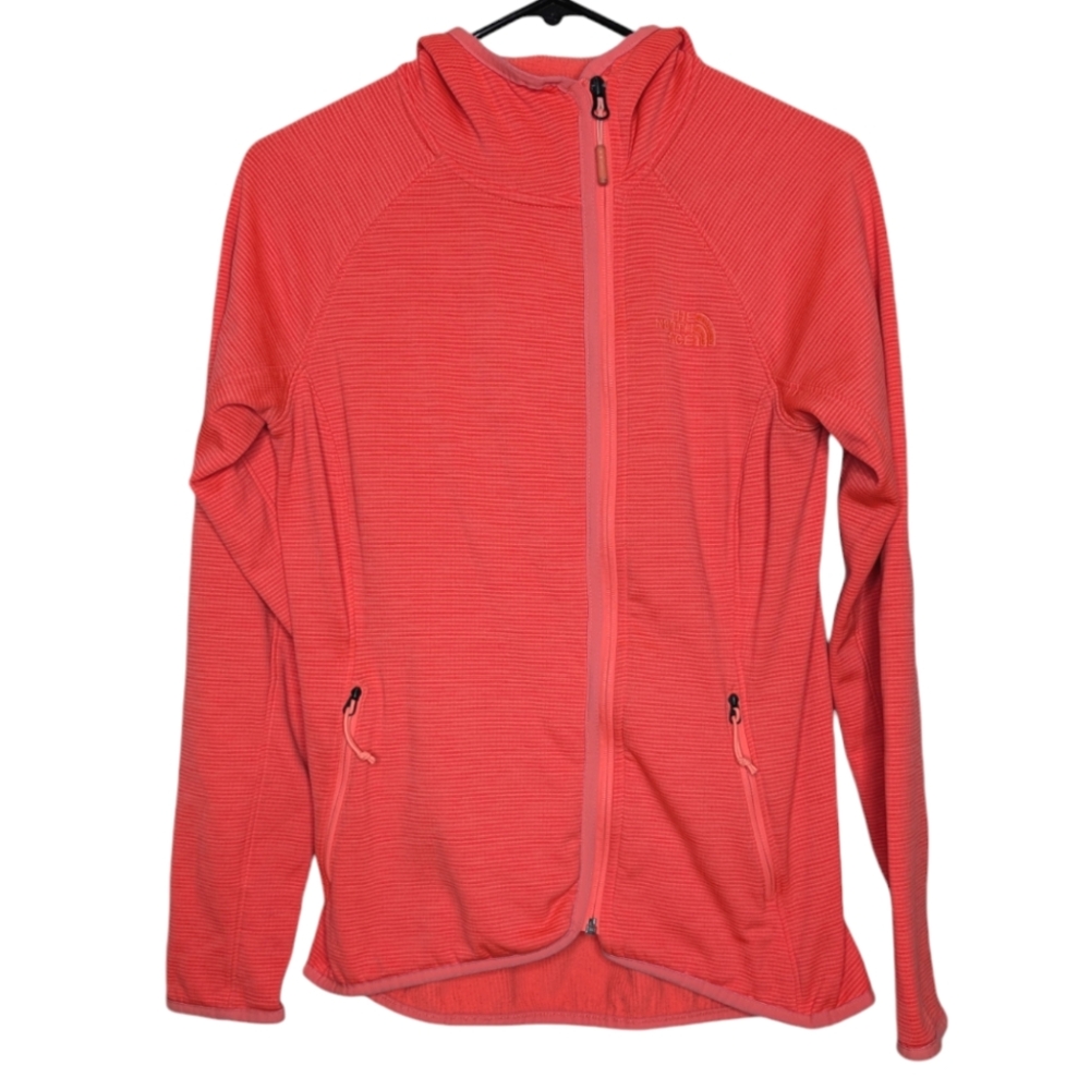 The North Face Women's Pink Arcata Striped Full Zip Hooded Jacket Size Small